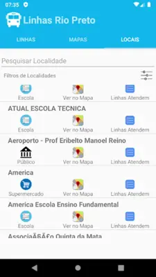 Linhas Rio Preto android App screenshot 2