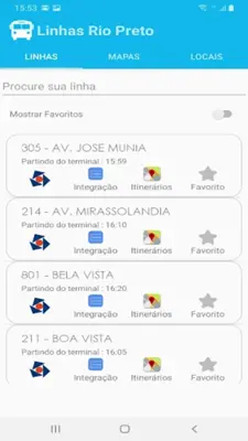 Linhas Rio Preto android App screenshot 5